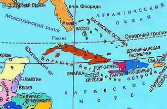 Административная карта Кубы