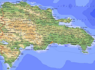 Туристическая карта Доминиканы