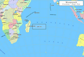 Туристическая карта Маврикия