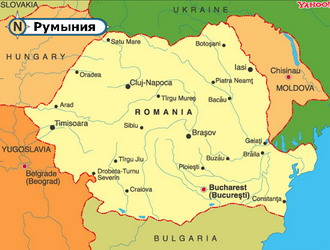 Географическая карта Румынии