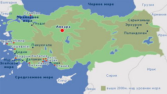 Географическая карта Турции